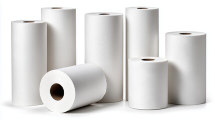 Quality paper towels stacked on a countertop for household use and cleaning