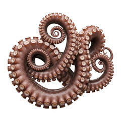 octopus tentacles on Isolated transparent background png. generated with AI
