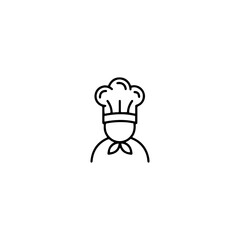 Chef in a cooking hat icon flat vector design. 