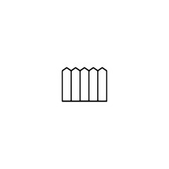 Wood fencing icon flat vector design. 