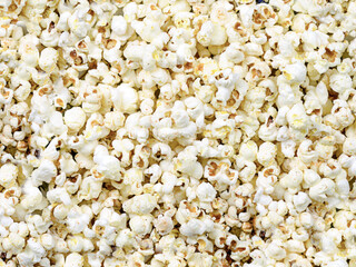 background texture of traditional popcorn white color