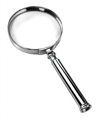 Magnifying glass on white background; search, investigation concept