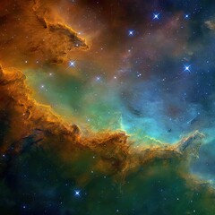 Cosmic Nebula Celestial Cloudscape, Star Formation, Deep Space, Background Galaxies, Astronomy