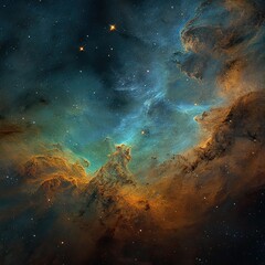 Cosmic Nebula, Star Formation, Deep Space, Celestial Clouds, Background Stars, Astronomy Image, Science Education