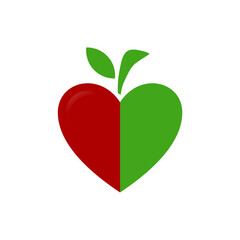 Love Fruit Icon Logo Design Element. This design can be used as a logo, icon or as a complement to a design.