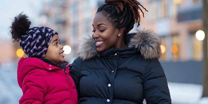 Parenting concept with a single parent and their child