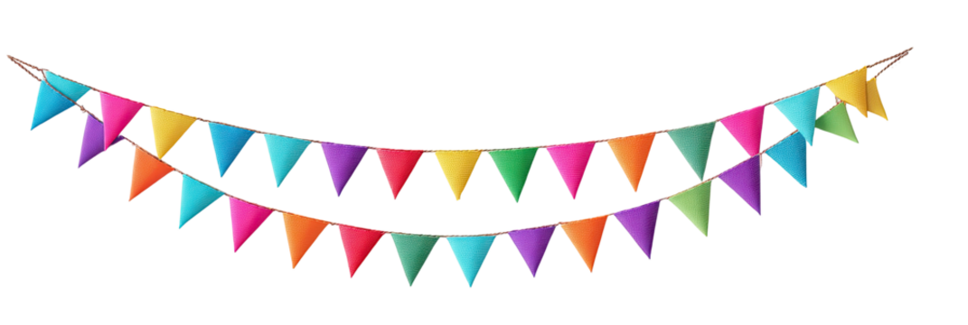 Colorful triangular bunting