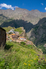 Stone Houses of Cdo Village on Steep Highland Ridge