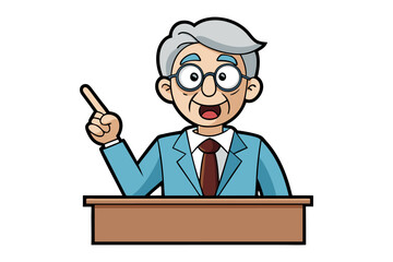 Illustration of a man with long brown hair and a beard holding a book and a coffee cup