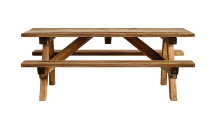 Rustic wooden picnic table (2)