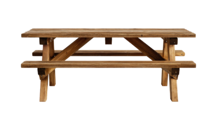 Rustic wooden picnic table (2)