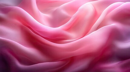 Obraz premium Ethereal Landscape of Flowing Pink Silk with Luminous, Sensual Curves
