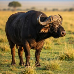 Obraz premium Majestic African Buffalo in Morning Light 