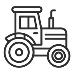 Simple outline tractor icon for agricultural or transport themes