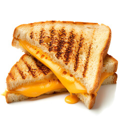 Golden Grilled Cheese Sandwich with Melted Cheese