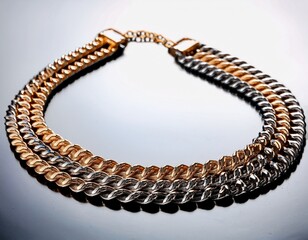 two toned chunky chain necklace