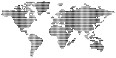 flat world map template with small dots, modern digital style on white background, infographic ready. Eps 10 © 151115