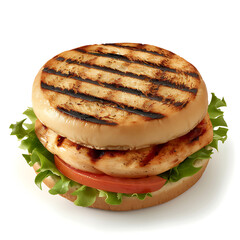 Grilled Chicken Sandwich with Fresh Lettuce and Tomato