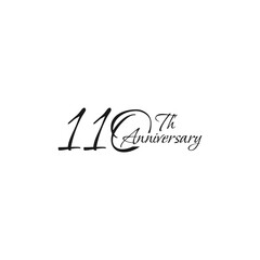 anniversary logo design, 110th anniversary, symbol, icon, party, logo design for 110th anniversary, vector, success, illustration, birthday, symbol, background, year, congratulations, greeting, invita