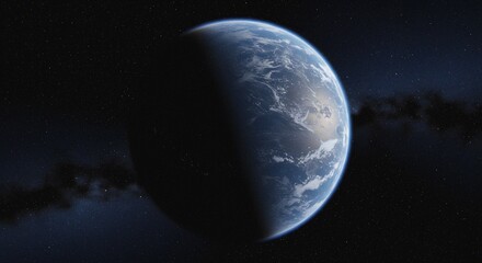 Fototapeta premium Blue Planet in Space