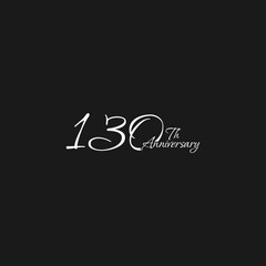 anniversary logo design, 130th anniversary, symbol, icon, party, logo design for 130th anniversary, vector, success, illustration, birthday, symbol, background, year, congratulations, greeting, invita