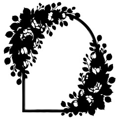 Naklejka premium Hand-Drawn Floral Frame Vector Collection