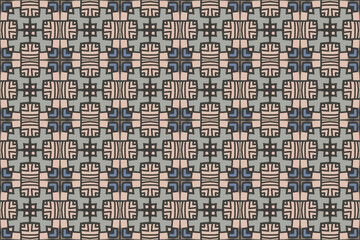 Seamless Design Luxury Tile Wallpaper Graphic Fabric Endless Interior Visual Symmetric Art Perspective Textile Shape Geometric Fashion Template Texture Background Digital Cloth Decoration Pattern.