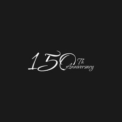 anniversary logo design, 150th anniversary, symbol, icon, party, logo design for 150th anniversary, vector, success, illustration, birthday, symbol, background, year, congratulations, greeting