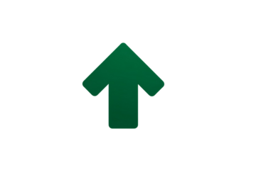 A green arrow pointing upwards
