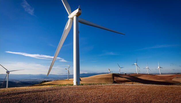 eolienne energie durable ciel bleu
