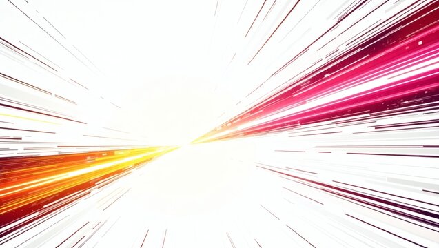 Abstract futuristic image with colorful light streaks. The image evokes a sense of speed and technological advancement, with vibrant light trails converging toward a central point