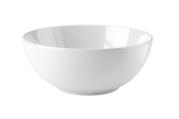 A white bowl sits on a white background