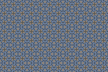 Seamless Fashion Digital Textile Art Cloth Template Tile Decoration Design Shape Luxury Interior Geometric Fabric Texture Wallpaper Endless Visual Background Perspective Graphic Symmetric Pattern.