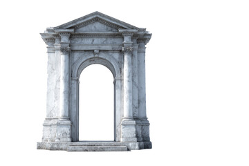 Fototapeta premium A large archway with columns and a white background