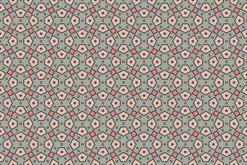 Seamless Fashion Digital Textile Art Cloth Template Tile Decoration Design Shape Luxury Interior Geometric Fabric Texture Wallpaper Endless Visual Background Perspective Graphic Symmetric Pattern.