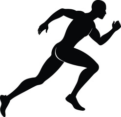 runner silhouette vector