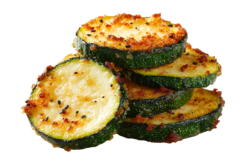 A pile of zucchini with a sprinkle of cheese on top