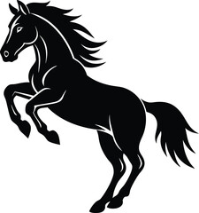 black horse vector illustration