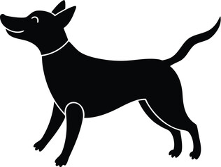 black silhouette of a dog