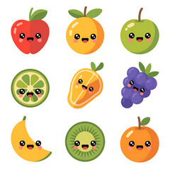 Quality full Joyful Fruit isolated on transparent background