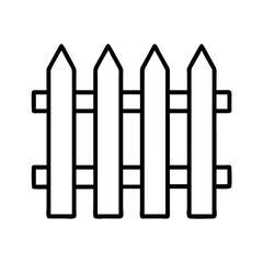 Outline fence vector illustration for garden fencing backyard fence design and construction ideas