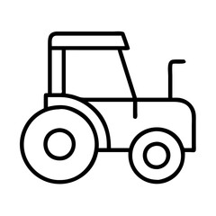 Tractor outline vector illustration for agricultural farm machinery and farming equipment design needs