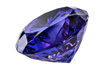A blue diamond is sitting on a white background