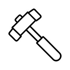 Isolated rubber mallet tool icon vector illustration for construction and repair projects use