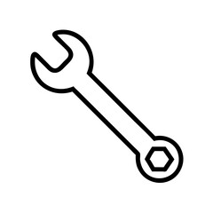 Spanner wrench tool icon vector illustration for maintenance repair and construction design needs