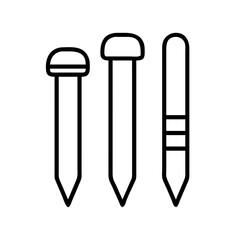 Nail art supplies tools set vector, manicure pedicure equipment, nail care and design element