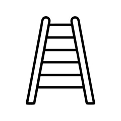 Ladder illustration step ladder icon climbing ladder equipment construction tool simple line art