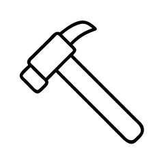 Hammer tool vector icon illustration for construction carpentry and home improvement projects