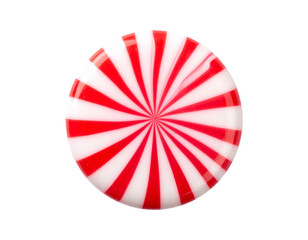 Vibrant red and white striped peppermint candy offers a refreshing sweet treat