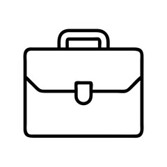 Briefcase outline vector icon for business portfolio symbol and office bag design element graphic 90